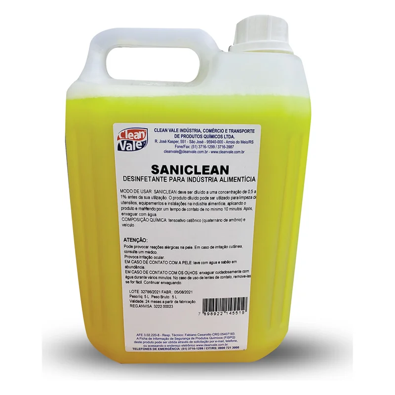 Saniclean Desinfetante para Indústria Alimentícia